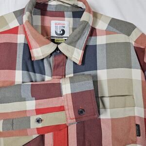 Burton Shirt Mens Large Multicolor Plaid Long Sleeve DRYRIDE Button Up Casual